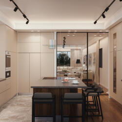 Contemprarty Kitchen Interior Design Of A Private Residence 13 In Nicosia